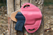 HOLSTER - Ruger LC9/LC9S Custom Pink Leather with White Stitching